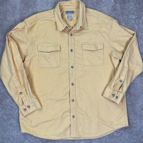 Duluth Trading Co Other - Duluth Trading Shacket Mens XL Yellow Button Jacket Shirt Thick Heavy Flannel